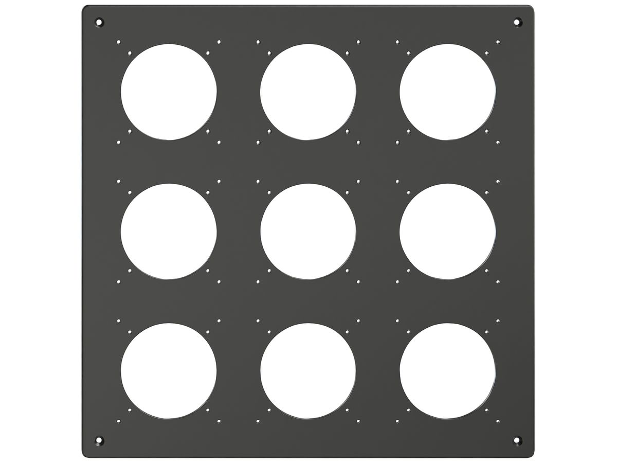 NUP-Kopfzeile Feller NEVO, 3×3, für N.CO-Apparate, schwarz