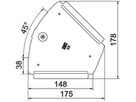 Deckel BET RBD 45° 150×175mm Stahl bandverzinkt