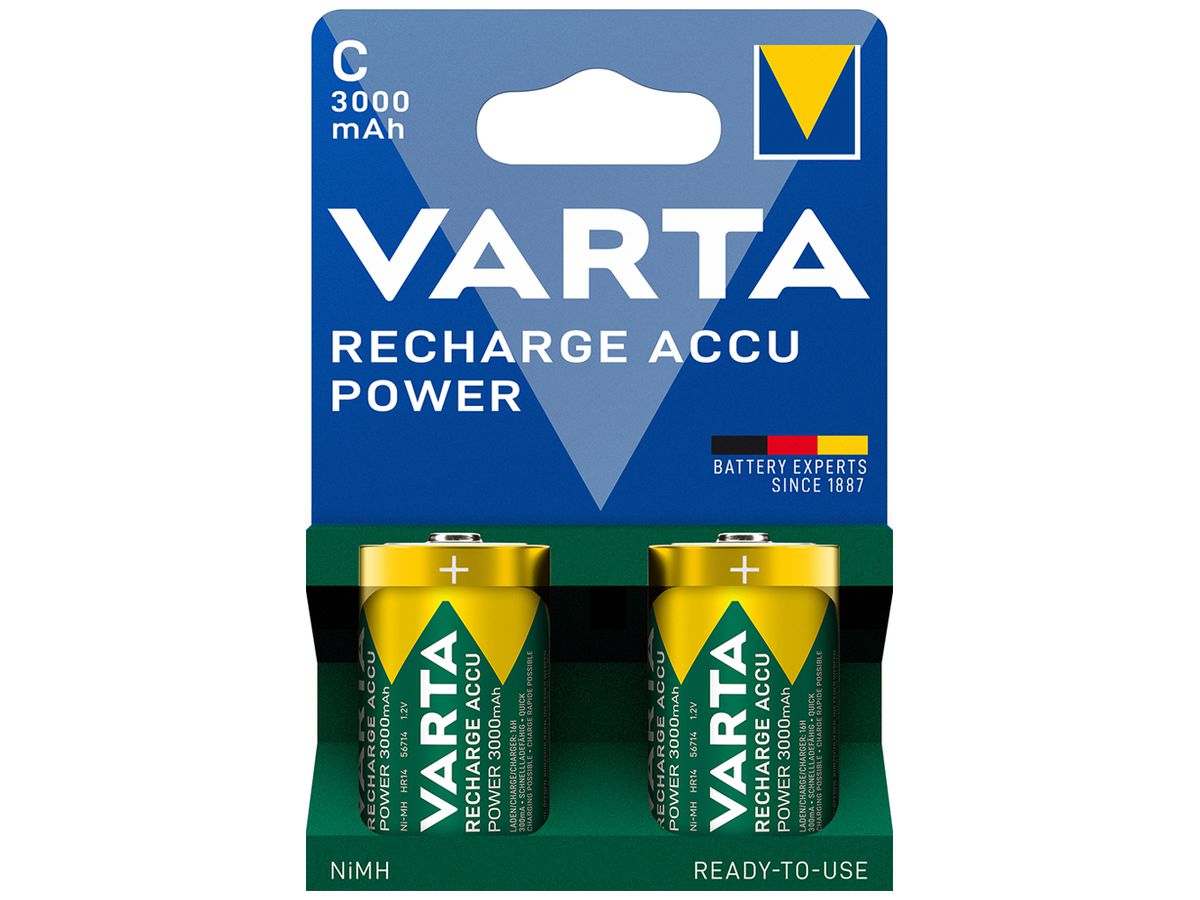 Akku VARTA Consumer Accu C Power 1.2V 3000mAh NiMH Blister à 2 Stück