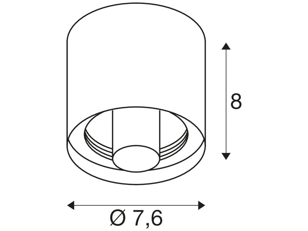 Deckenleuchte SLV VARYT E14 1×6W IP44 DIM Ø76×80mm Kupfer