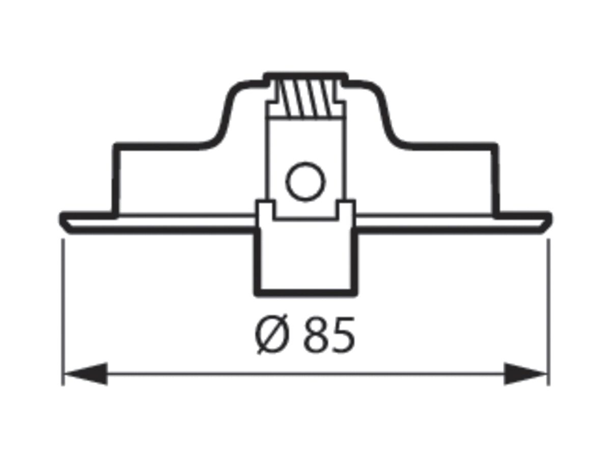 Einbaurahmen Philips RS155Z ADJUST Aluminium Ø85×29mm schwarz