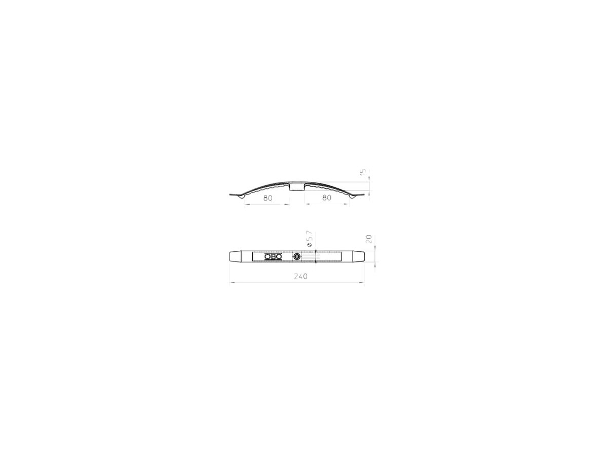 Kabelklammer Bettermann 2033 SP 2×8 NYM3×1.5 hellgrau