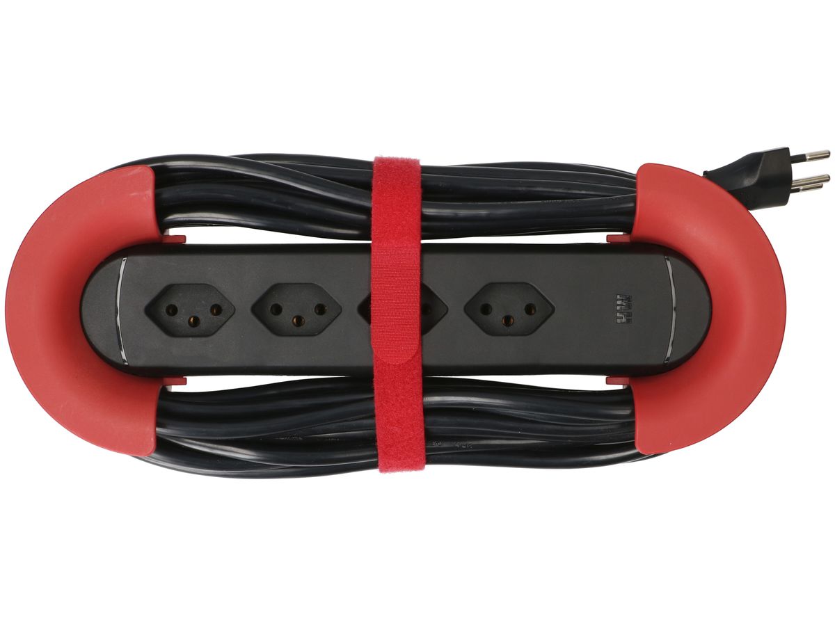 Steckdosenleiste MAX HAURI Construct Line 4×T13 5m 3×1.5mm² IP20 rot/schwarz