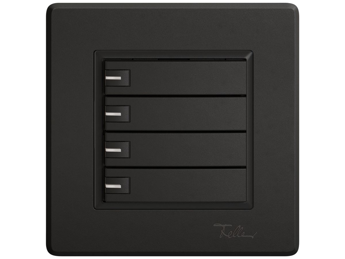 UP-KNX-Taster RGB EDIZIO.liv SNAPFIX® Temperaturfüh.RGB-LED 4×T 1-Tbed.sz
