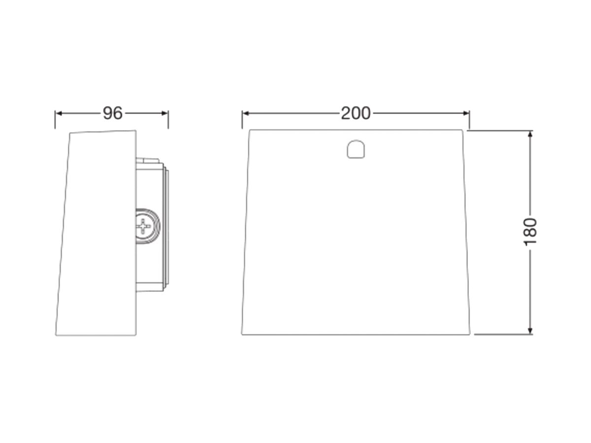 LED-Wandleuchte LEDVANCE WALLPACK P 20W 2300lm 3000…4000K IP66 200×180×96mm grau