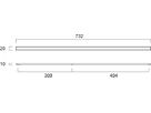 LED-Modul Sylvania Otao Linear 30…38V 10W 1350lm 3000K 110° 732mm opal