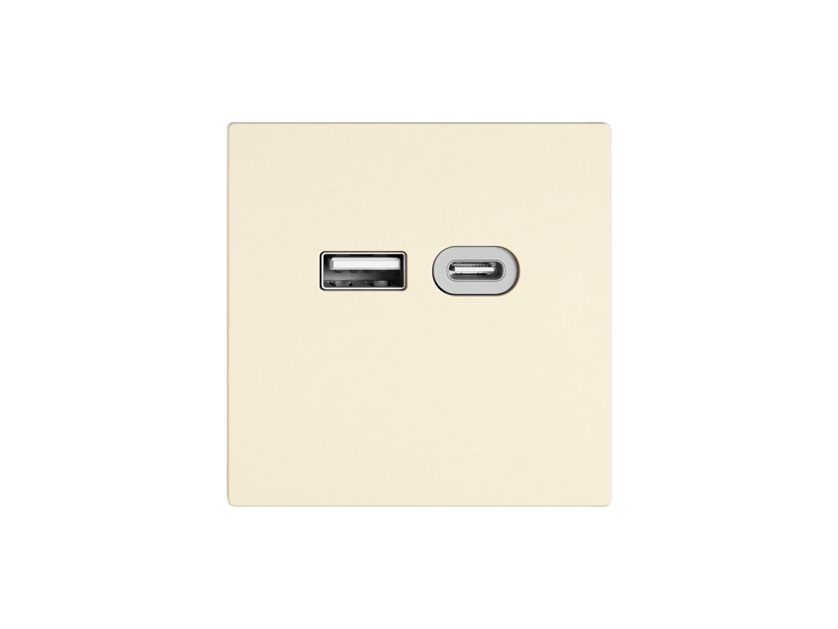 USB-Ladesteckdose EDIZIO.liv SNAPFIX® 230VAC 18W 1×USB Typ A 1×USB Typ C cr