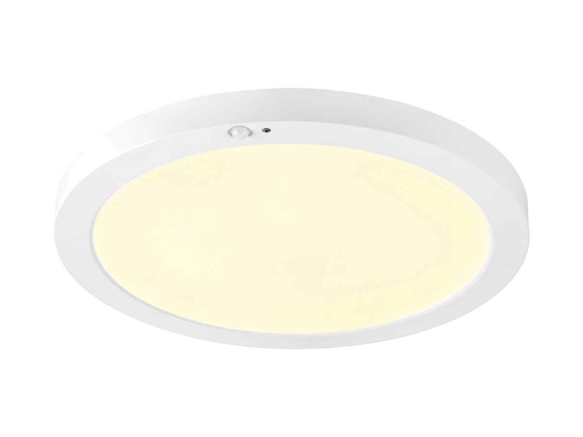EB-LED-Deckenleuchte SLV VARIO 290 SEN 11W 1500lm 3000…4000K VWB Ø300×22mm weiss