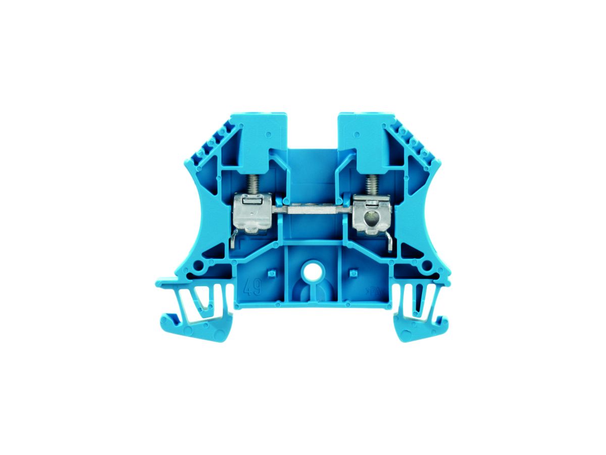 Durchgangs-Reihenklemme Weidmüller WDU Schraubanschluss 4mm² TS35 blau