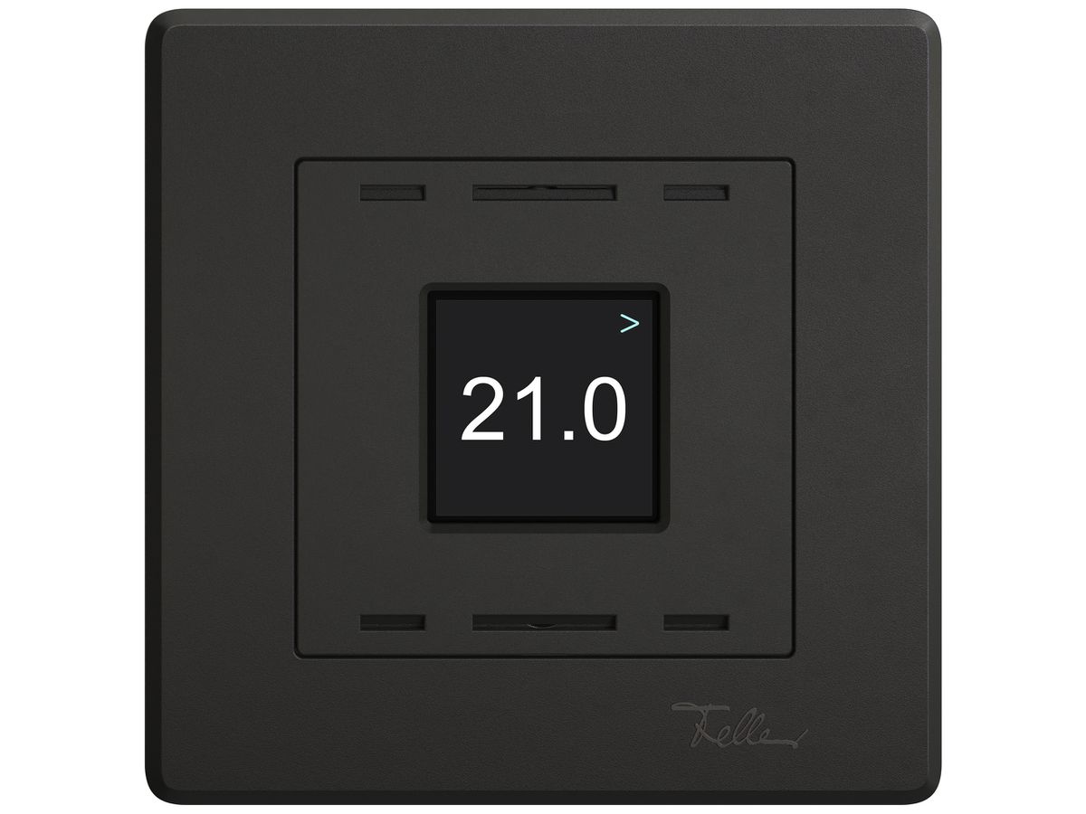 UP-Bedienaufsatz zu Raumtemperatursensor EDIZIO.liv Wiser SNAPFIX® schwarz