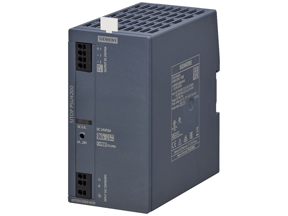 Stromversorgung Siemens SITOP PSU4200 IN: 400/500VAC OUT: 24VDC/10A 240W