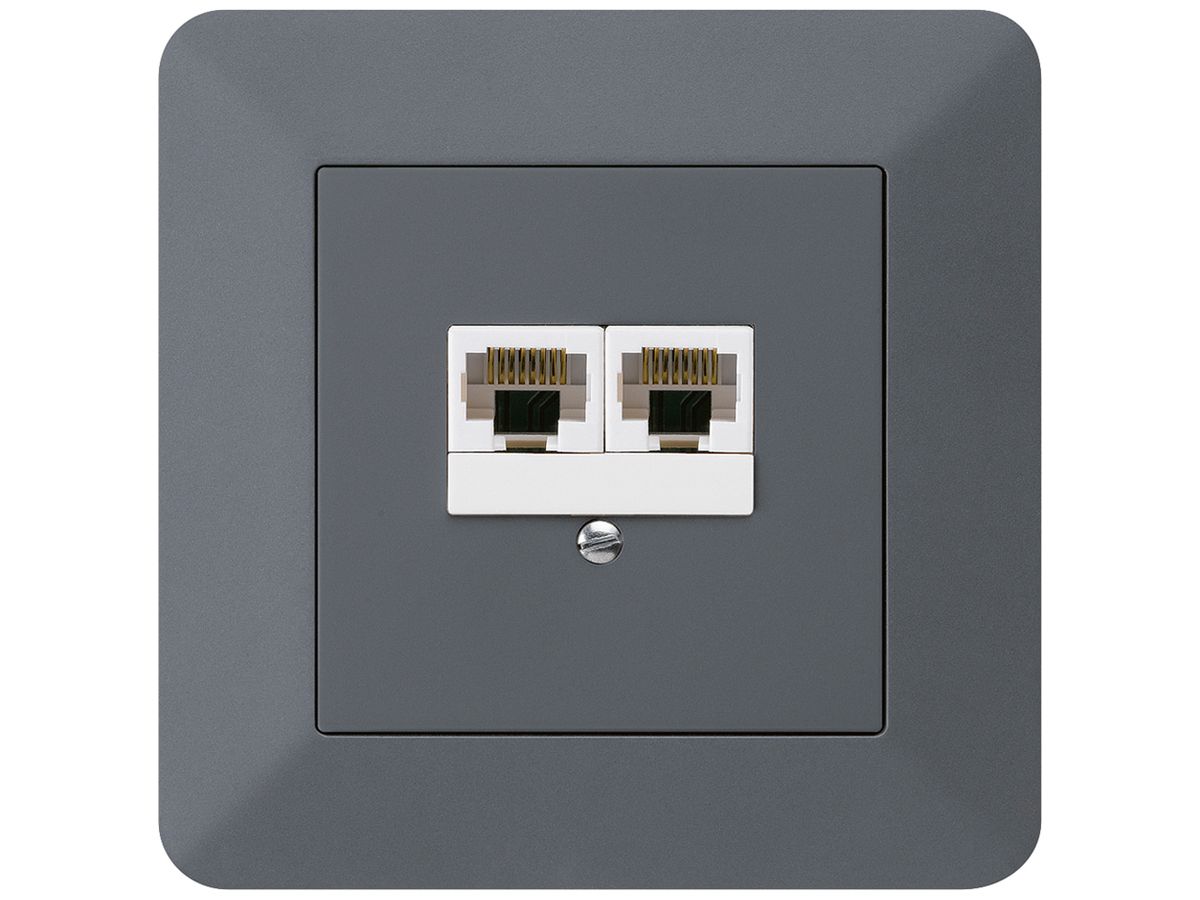 UP-Dose kallysto.trend 2×RJ45u parallel anthrazit