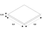 Abdeckung SLV UNIVERSAL IP65 Kunststoff 88×88×5.5mm weiss