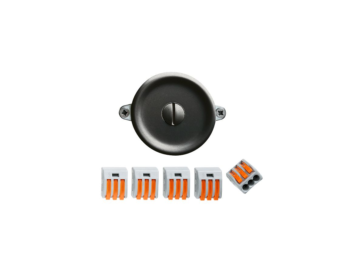 UP-Abzweigdose FH 2.5mm² 15A 500V 3LNPE schwarz