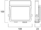 LED-Strahler Sylvania START Flood 9.5W 1000lm 830 IP65 110° 100×108mm sz