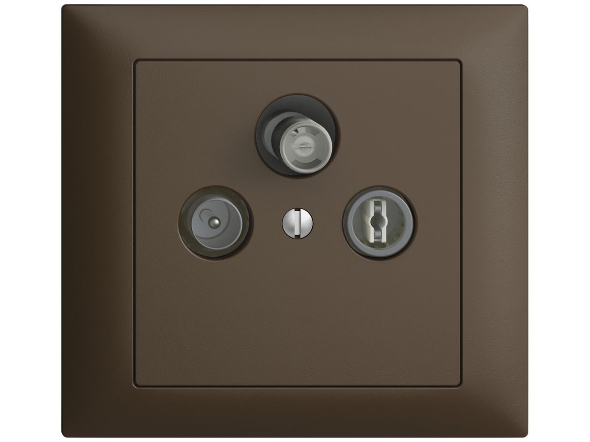 EB-Stichdose SAT/TV DB52 EDIZIOdue coffee mit IEC/F-Anschluss