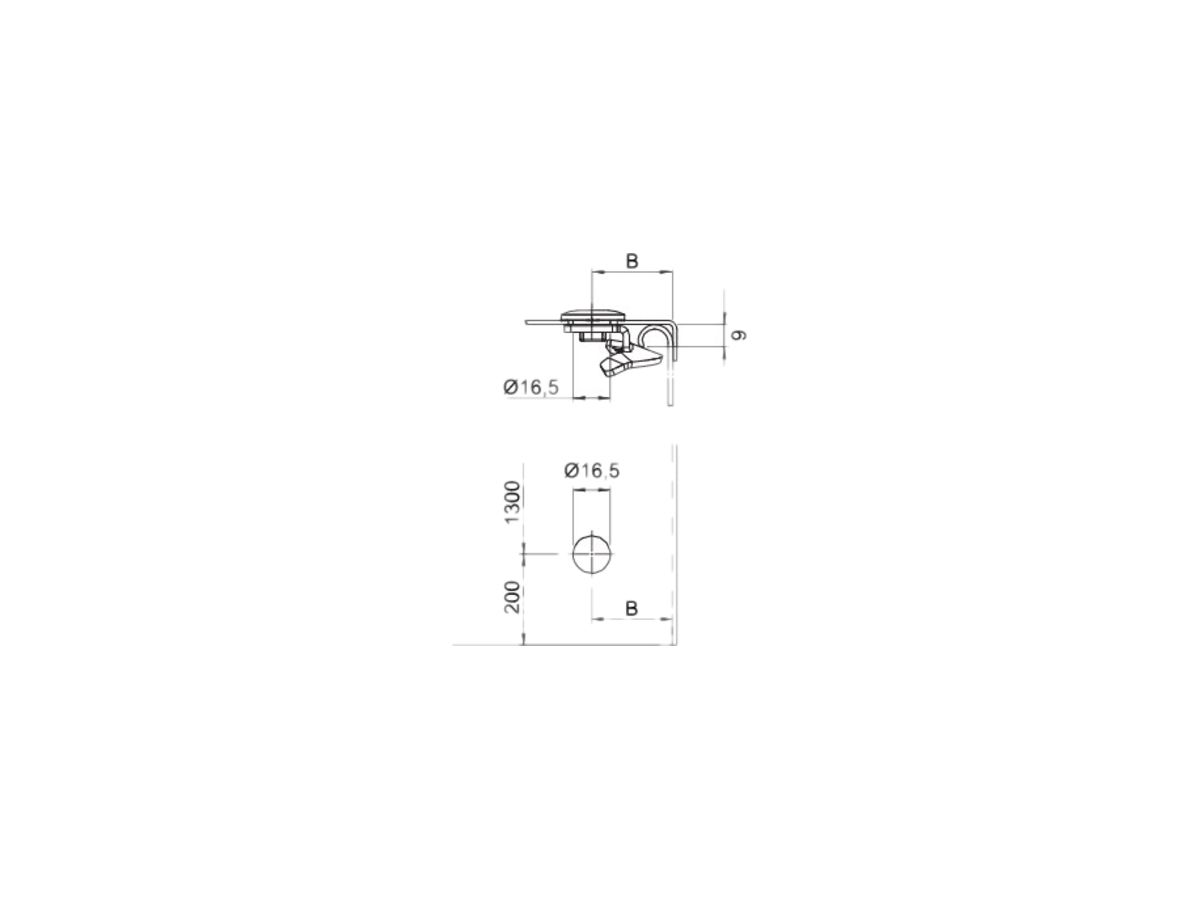 Drehriegel Bettermann zu Deckel DRL 100…600 mm