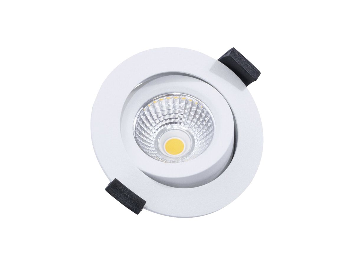 LED-Downlight DOTLUX CIRCLEminidim 6W 580lm 3000K IP44 38° DIM Ø85mm weiss