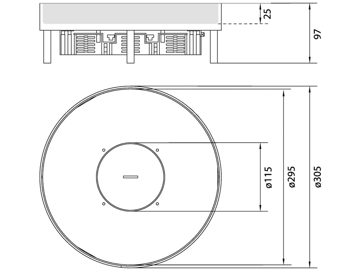 Schwerlastkassette Hager R12 TM 10 42mm rostfreier Stahl