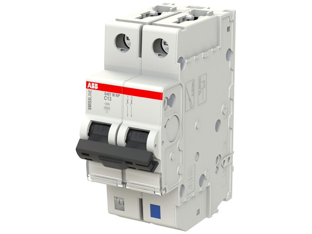 Leitungsschutzschalter SMISSLINE TP S 2×13A C 10kA NP
