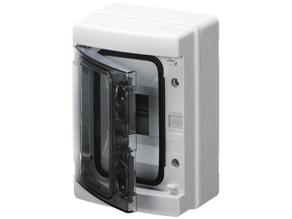 AP-Kleinverteiler GEWISS 40CDK, 1-reihig 4TE, 143×210×100mm, IP65, grau