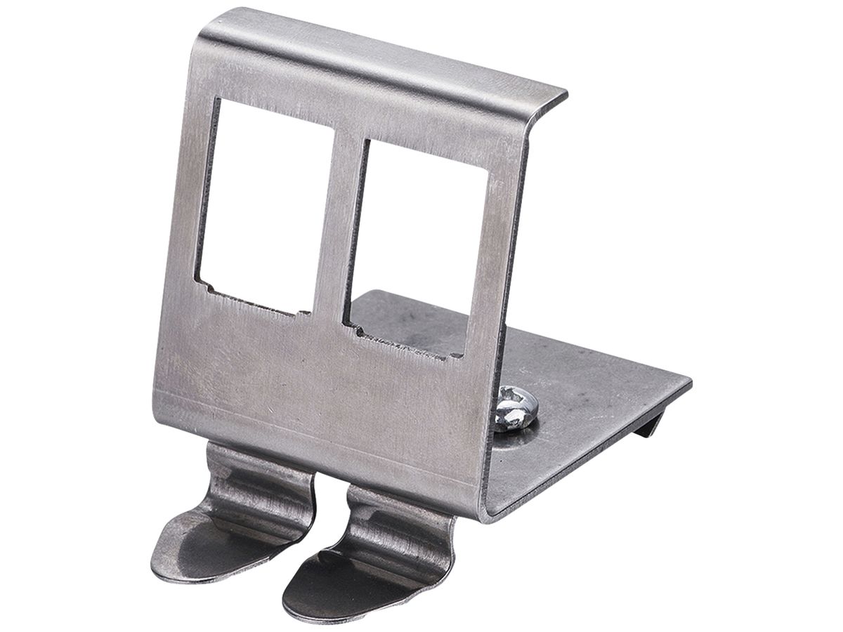 Hutschienen-Adapter ROLINE für 2 Keystone-Module Stahlblech