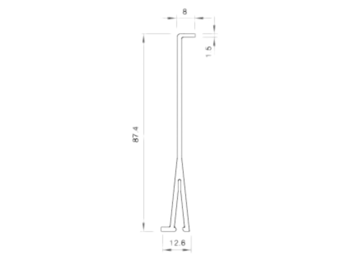 Trennwand Bettermann zu Installationskanal WDK 100×2000mm PVC