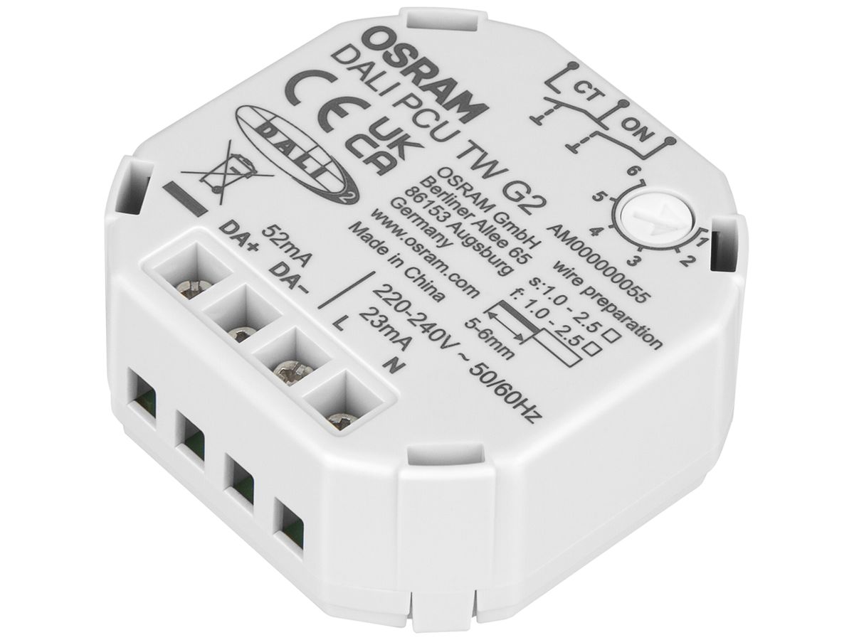 Steuergerät LEDVANCE 230V DALI PCU TW 49×48×22mm weiss
