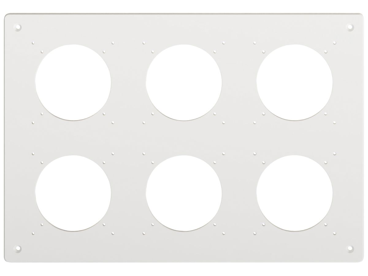NUP-Kopfzeile Feller NEVO, 2×3, für N.CO-Apparate, weiss