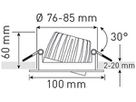 EB-LED-Spot maxLUCE AXO 10.5W 230V DIM 830lm 927 Loch-Ø80mm 38° IP44 nickel