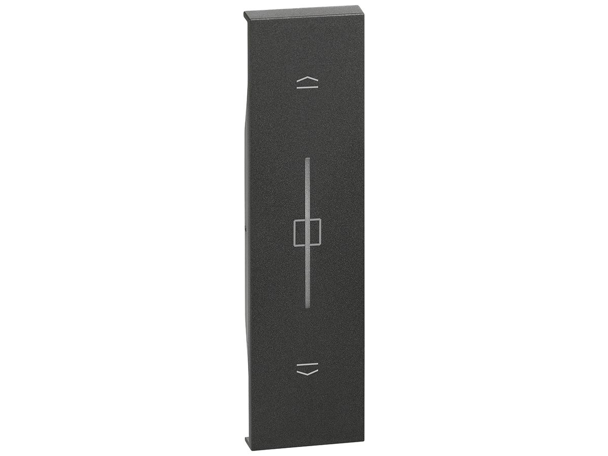 Tastenabdeckung Living Now with Netatmo 1 Modul für Rollladenschalter schwarz