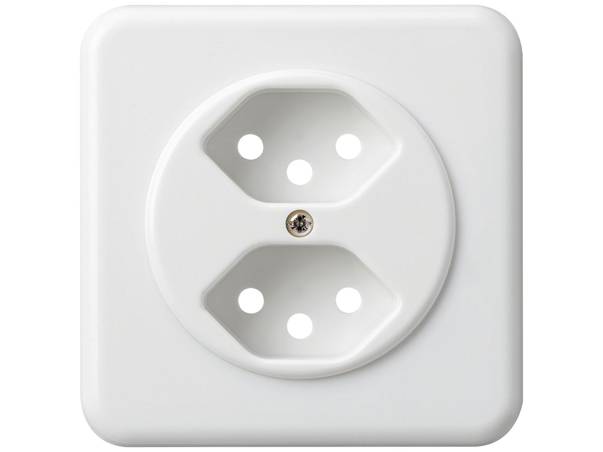 UP-Frontset basico 2×Typ 13 weiss 86×86mm mit Kinderschutz