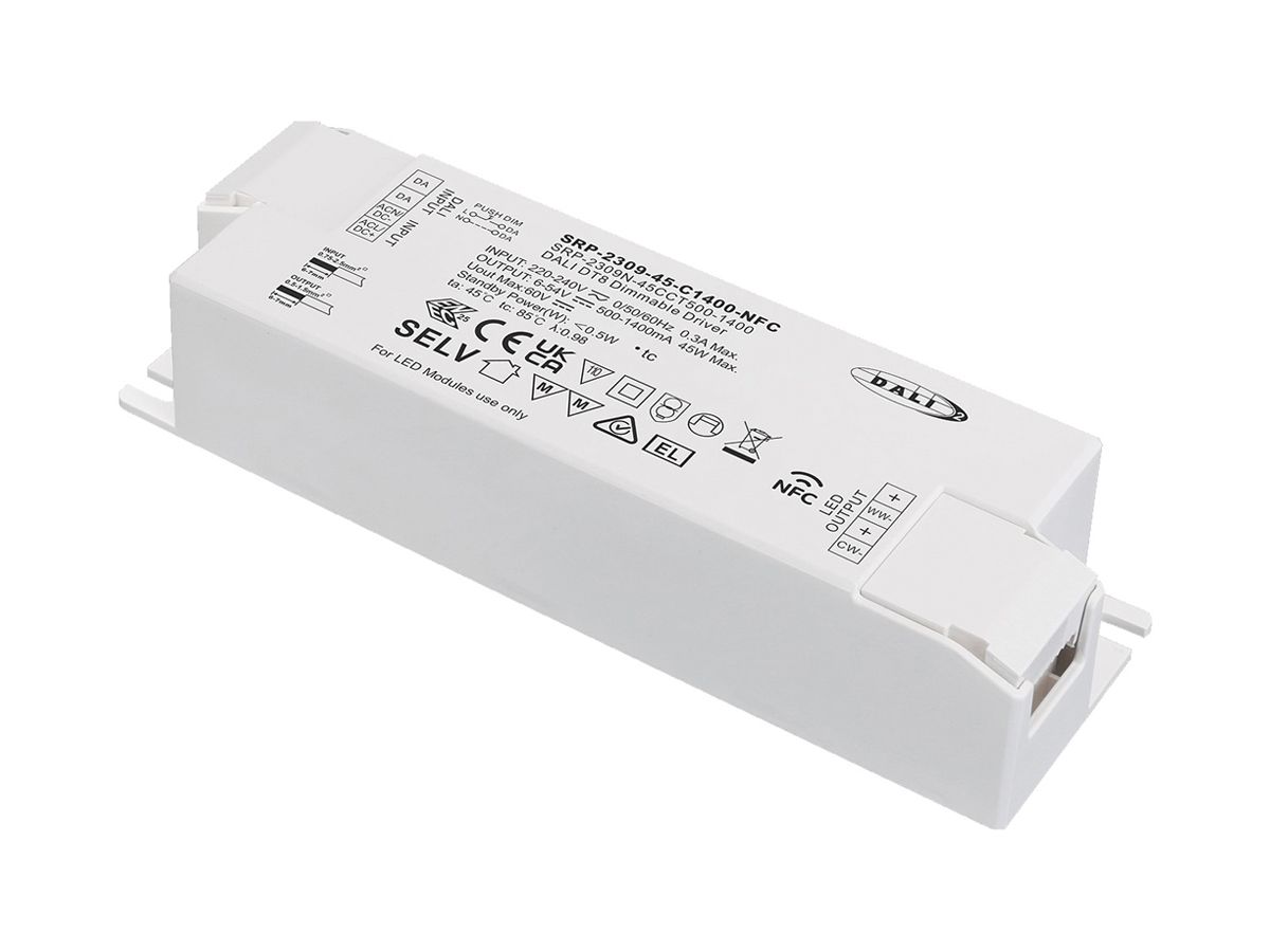 LED-Betriebsgerät SUNRICHER SRP-2309N 3…45W 6…58V 500…1400mA DALI DIM