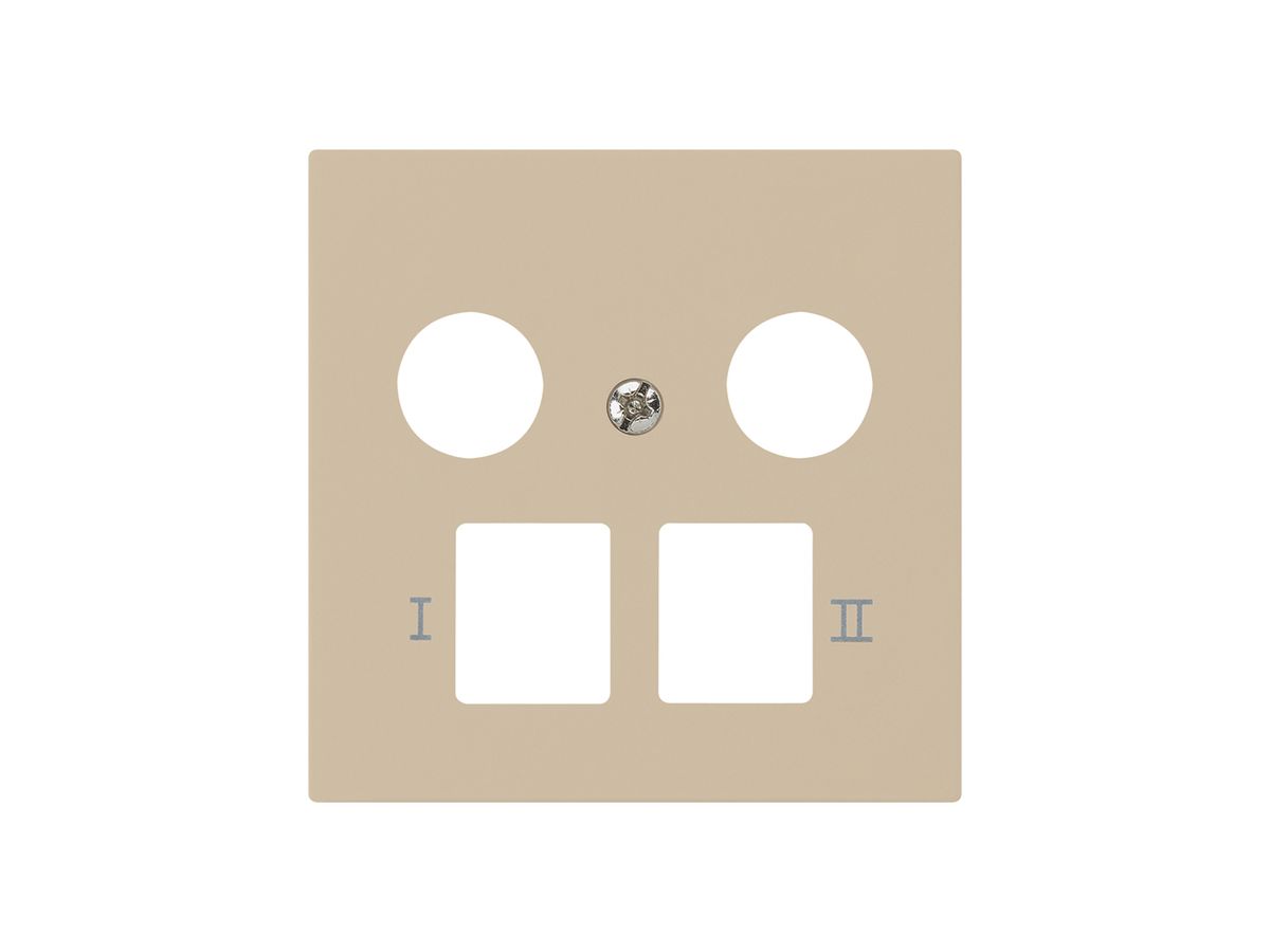 Frontplatte kallysto zu R&M HWS beige 2-Loch Multimedia