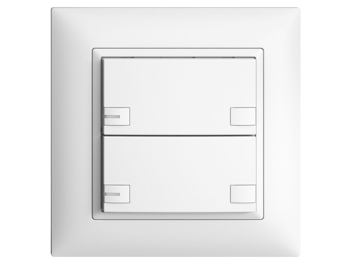 UP-KNX-Taster RGB EDUE FMI, 250mW, m.RGB-LED, 2×Taste, 2×Tastenb., ws