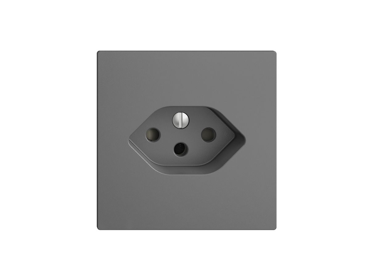 UP-Steckdose EDIZIOdue T13 dunkelgrau mit Shutter