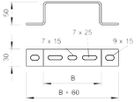 Distanzbügel Bettermann B=100mm rostfrei