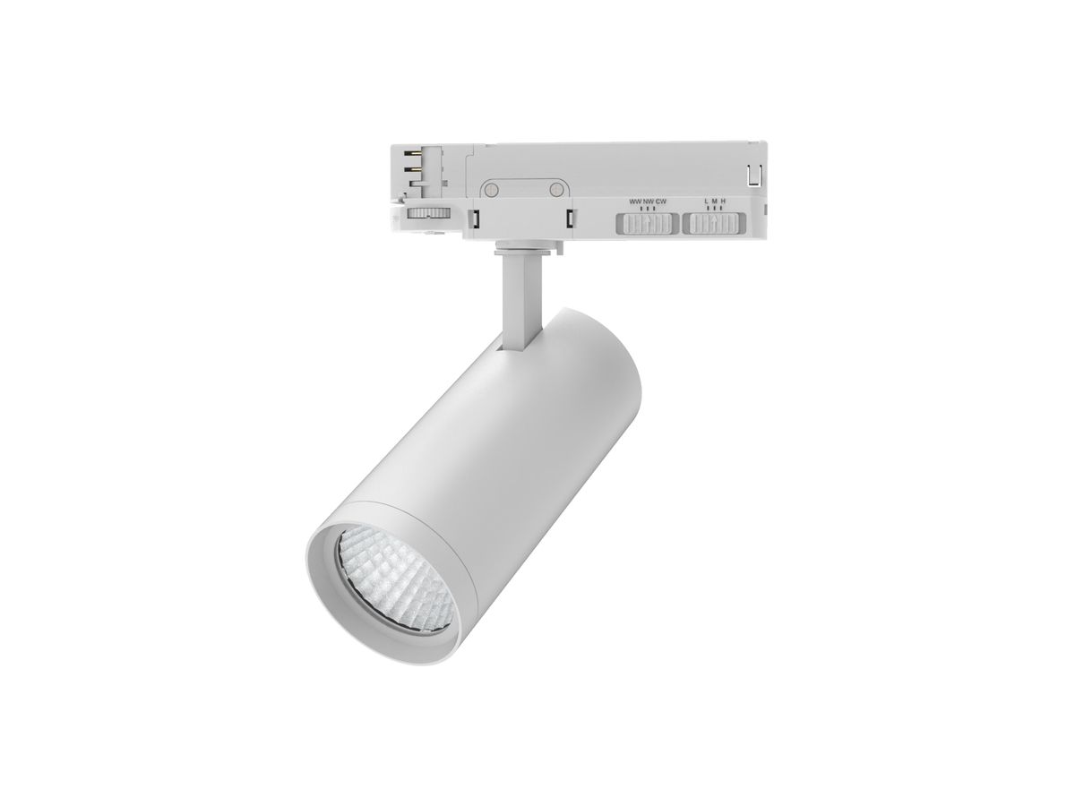 LED-Spot DOTLUX SLIMtrack 30W 2577…3807lm 3000…4000K DIM AD3PH Ø75×171mm weiss