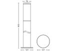 Wegeleuchte Philips Utrecht E27 1×20W Fussplatte 810mm IP44 anthrazit