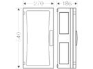 Apparategehäuse Hensel FP 0340 gu.leer m.transp.Türe offen 270×540×186mm
