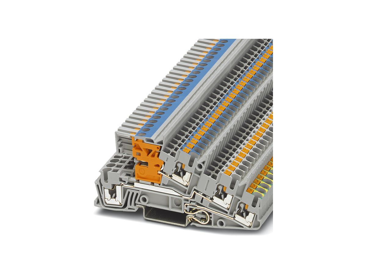 Installationsklemme 0.14…4mm² L/NT/PE Push-In grau