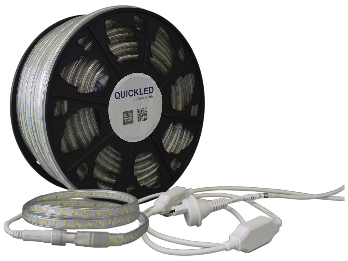 LED-Lichtband QUICKLED 240N IP65 240V 15W-1500lm/m 4000K 50m Bobine zweiseitig