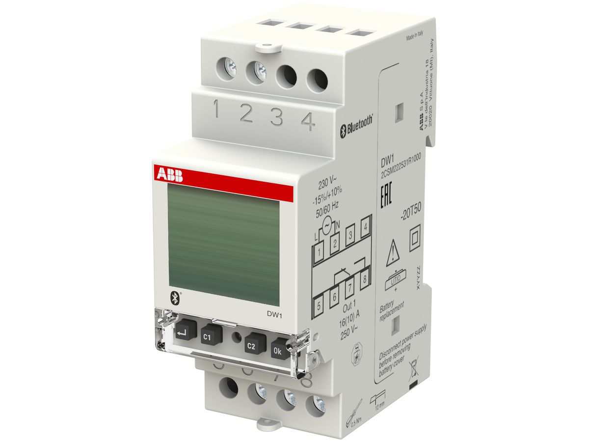 REG-Wochenschaltuhr digital ABB DW1 1 Kanal