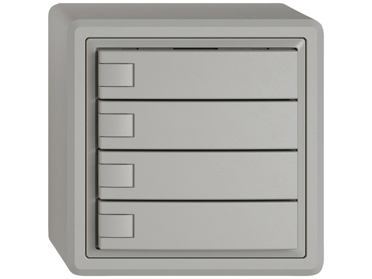 AP-KNX-Taster RGB EDIZIO.liv SNAPFIX® Temperaturfüh.o.LED 4×Taste 1-Tbed.hgu