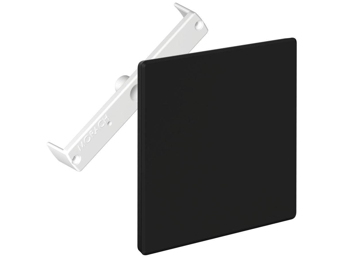 Steckdeckel CRALLO-RED-BOX 130×130mm mit Diagonalsteg schwarz