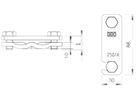 Diagonalklemme Bettermann 250A Stahl gebeizt