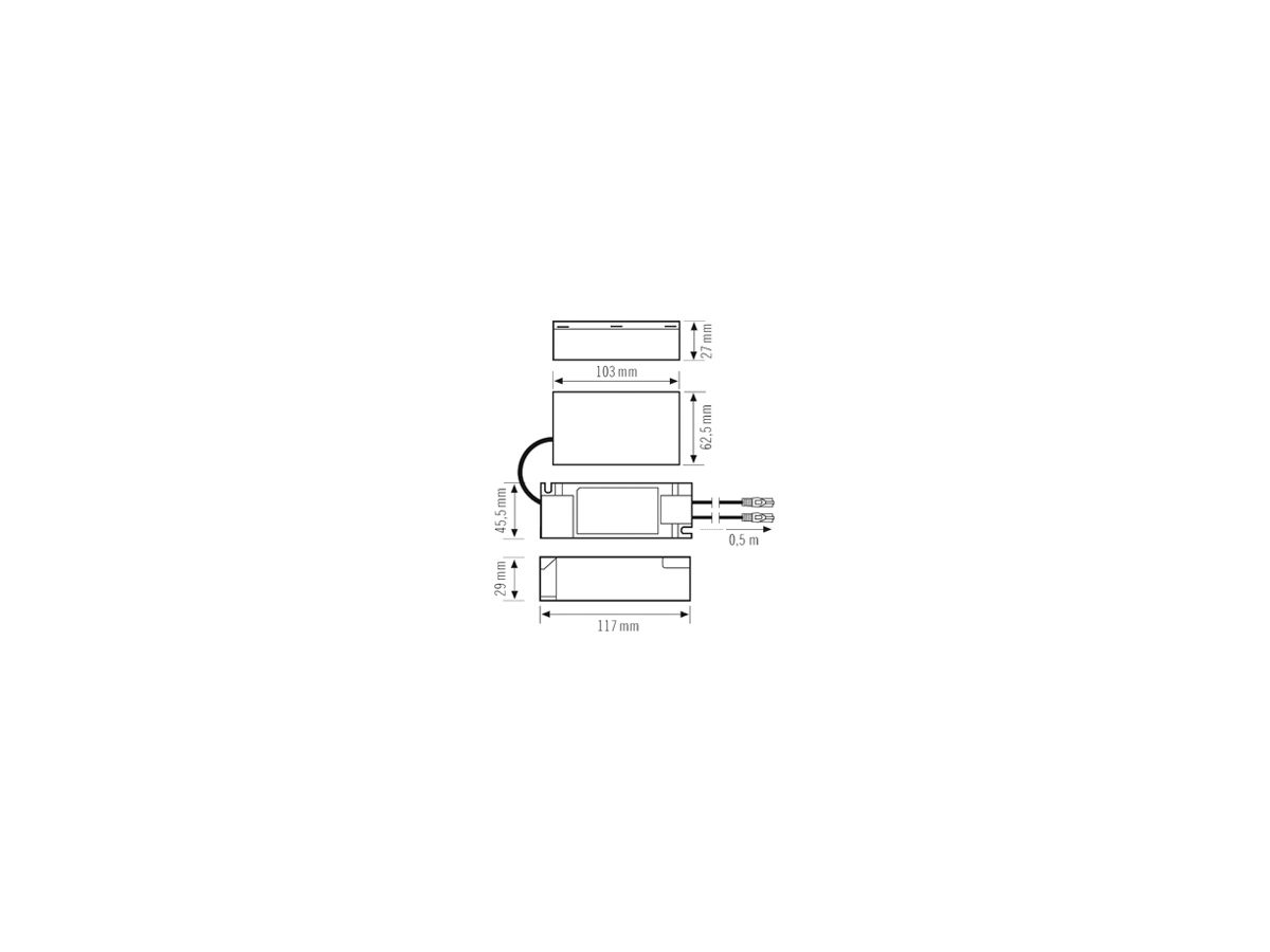 LED-Konverter ESYLUX DRIVER SET 30W 700mA RJ45 DALI-2 DT8