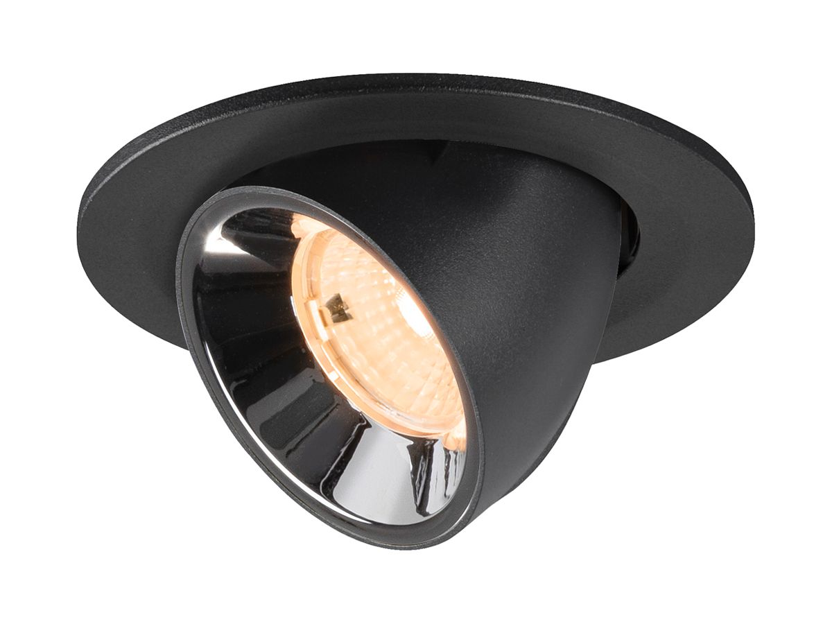 LED-Downlight SLV NUMINOS GIMBLE S 6.7W 1000lm 2700K WB DALI Ø90 sz/cr