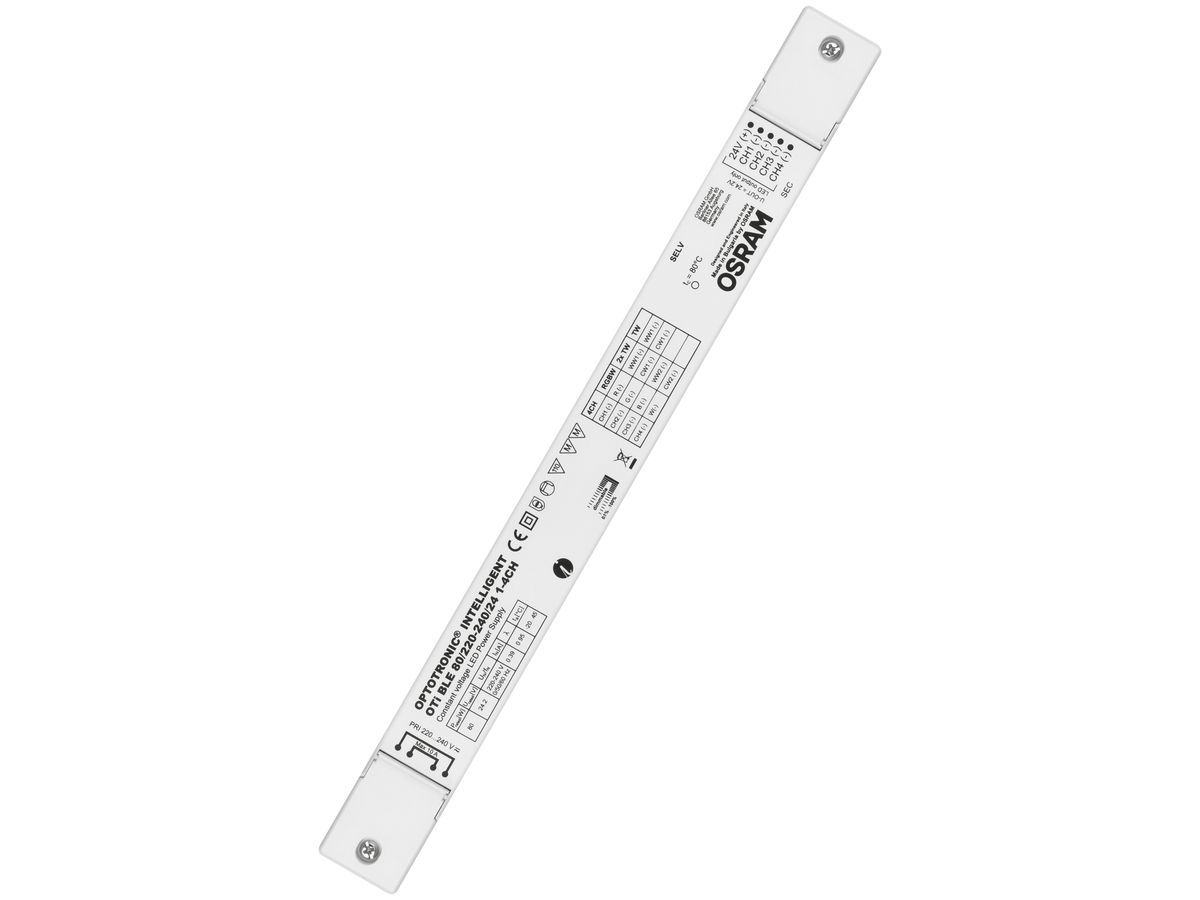 LED-Konverter OTi BLE 80/220…240/24 1…4 CH 80W 24VDC 346×32×22mm