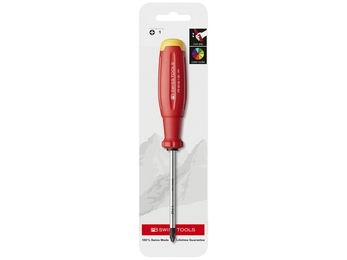 Schraubenzieher PH PB SwissGrip Evo Gr.1 80mm